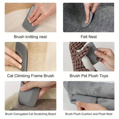 1pc Silicone Pet Hair Remover For Car Seats- Effective Lint Fur Dust Brush, Easy Clean Reusable Tool For Pet Owners| Car Seat Covers Accessories, Car Accessories For Pet Lovers, Pet Hair Remover, Ca