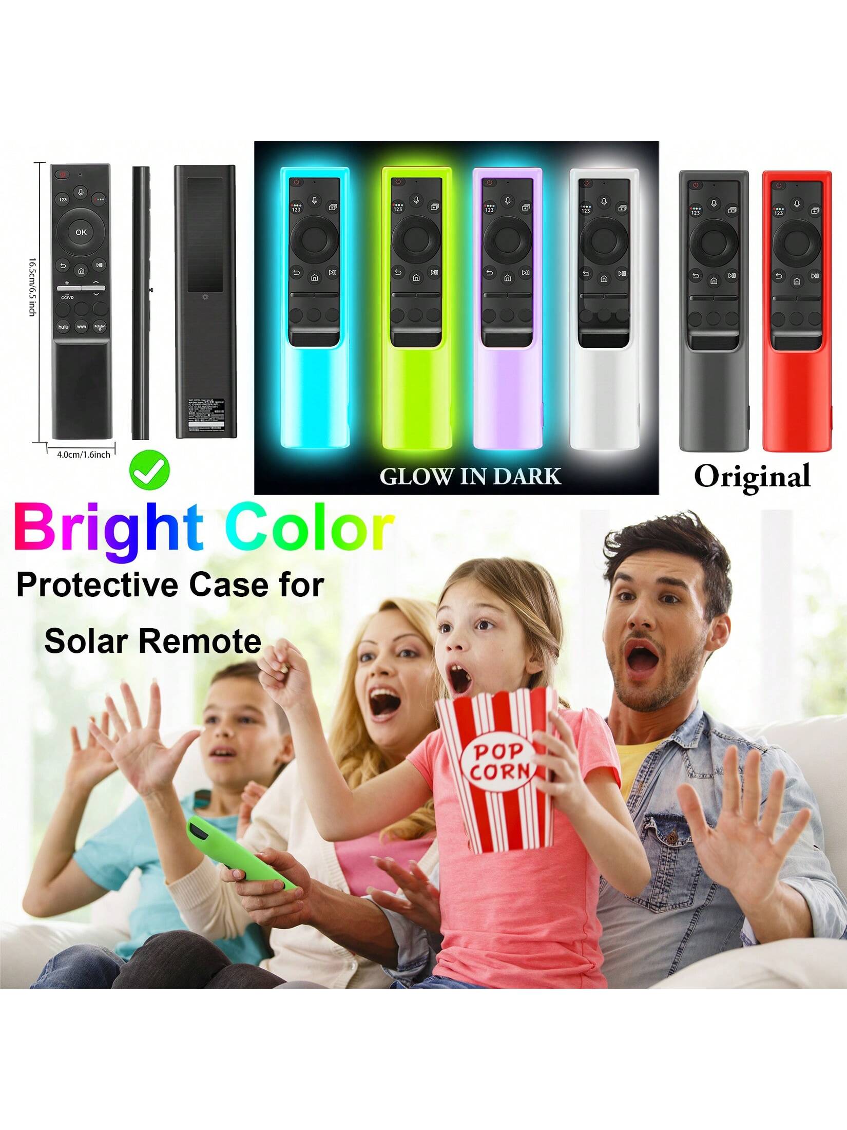 1pc Silicone Protective Case, Compatible With Samsung Smart TV Remote (2021/2022 Models), Slip-Resistant With Lanyard, Glow-In-The-Dark
