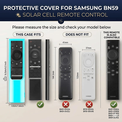 1pc Silicone Protective Case, Compatible With Samsung Smart TV Remote (2021/2022 Models), Slip-Resistant With Lanyard, Glow-In-The-Dark