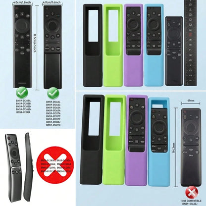 1pc Silicone Protective Case, Compatible With Samsung Smart TV Remote (2021/2022 Models), Slip-Resistant With Lanyard, Glow-In-The-Dark
