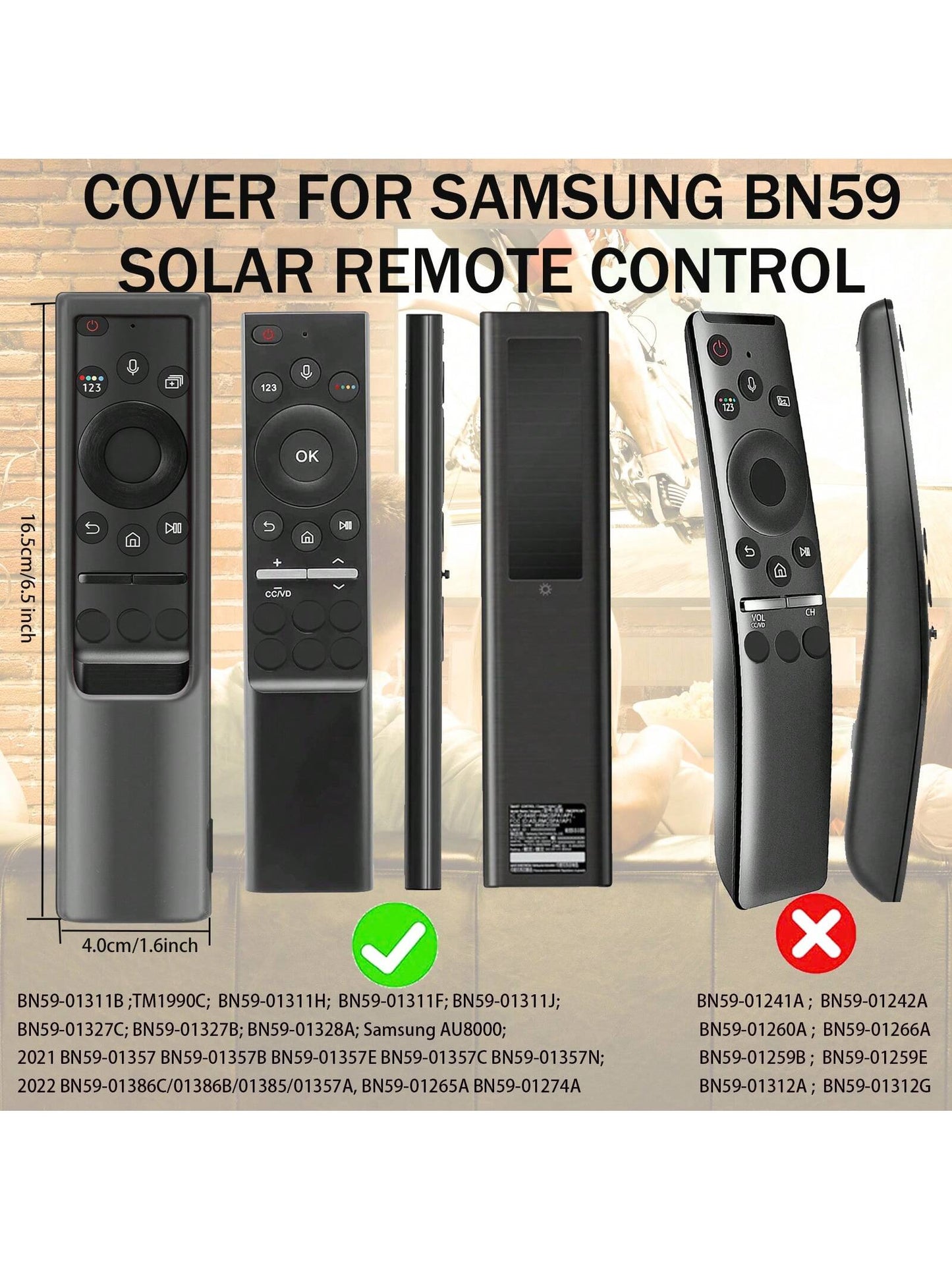 1pc Silicone Protective Case, Compatible With Samsung Smart TV Remote (2021/2022 Models), Slip-Resistant With Lanyard, Glow-In-The-Dark