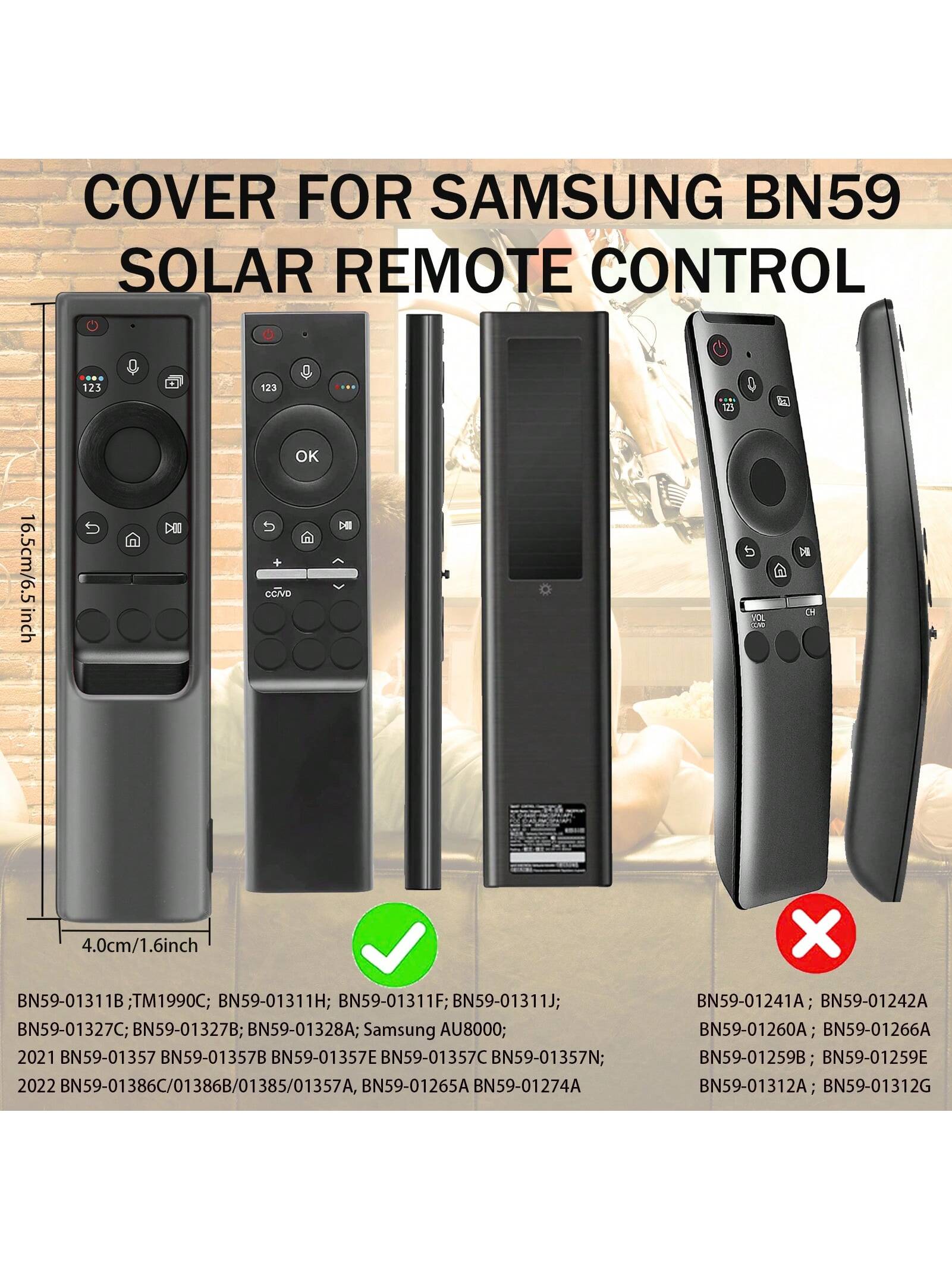 1pc Silicone Protective Case, Compatible With Samsung Smart TV Remote (2021/2022 Models), Slip-Resistant With Lanyard, Glow-In-The-Dark