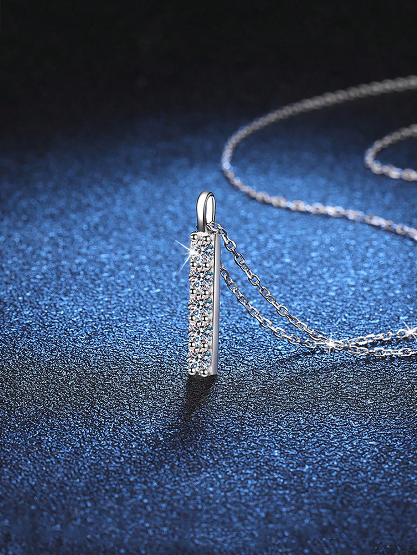 1pc Simple And Versatile 925 Silver 0.5ct Moissanite Pendant Necklace, Suitable For Women's Daily Wear, Anniversary And Jewelry Gift