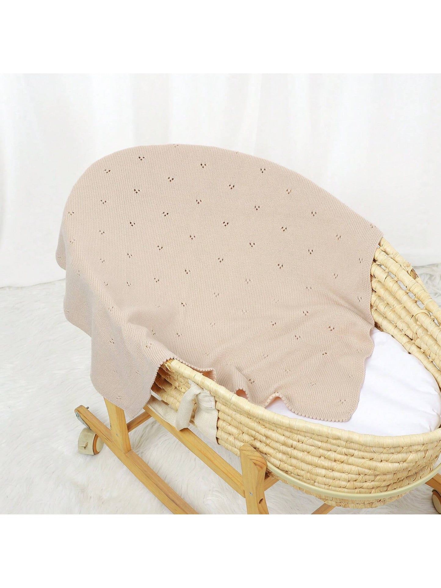 1pc Simple Knit Baby Multi-Use Blanket All Seasons Love Valentine