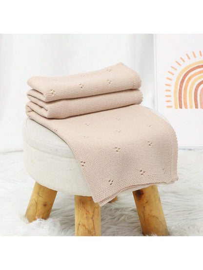 1pc Simple Knit Baby Multi-Use Blanket All Seasons Love Valentine