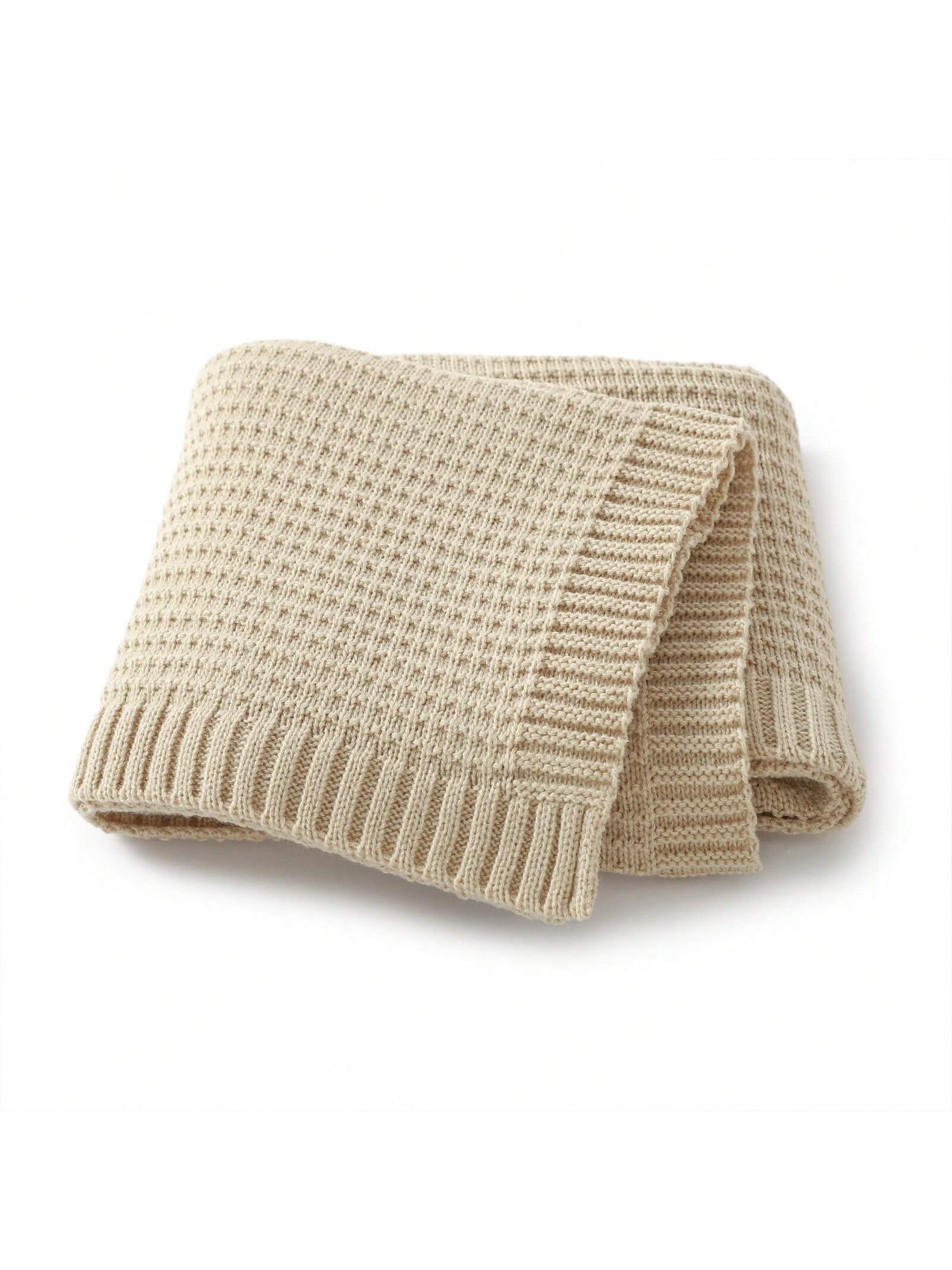 1pc Simple Knitted Baby Blanket, Multi-Season Car/Stroller Wrap Throw Love Valentine