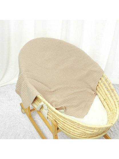 1pc Simple Knitted Baby Blanket, Multi-Season Car/Stroller Wrap Throw Love Valentine