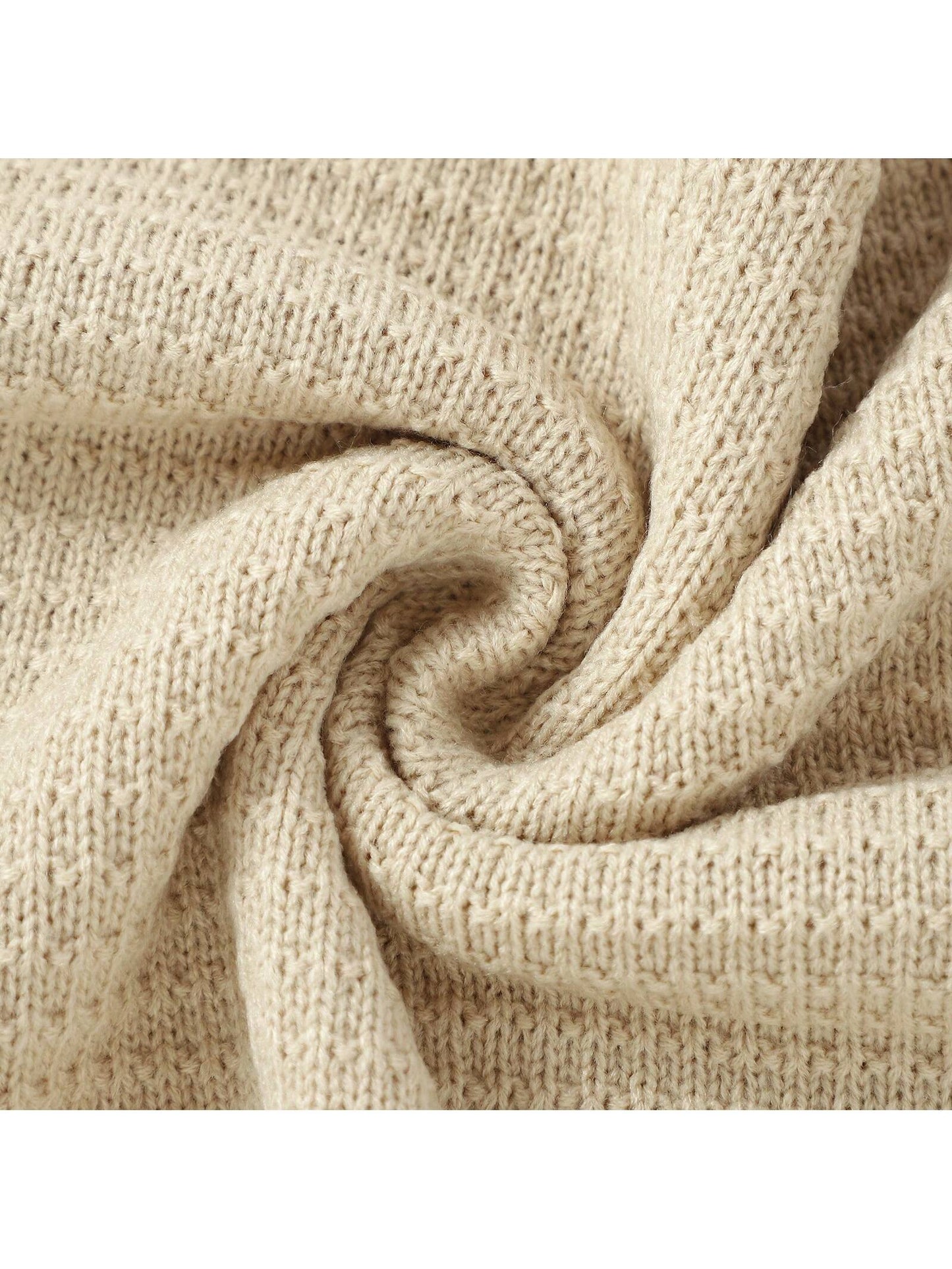 1pc Simple Knitted Baby Blanket, Multi-Season Car/Stroller Wrap Throw Love Valentine