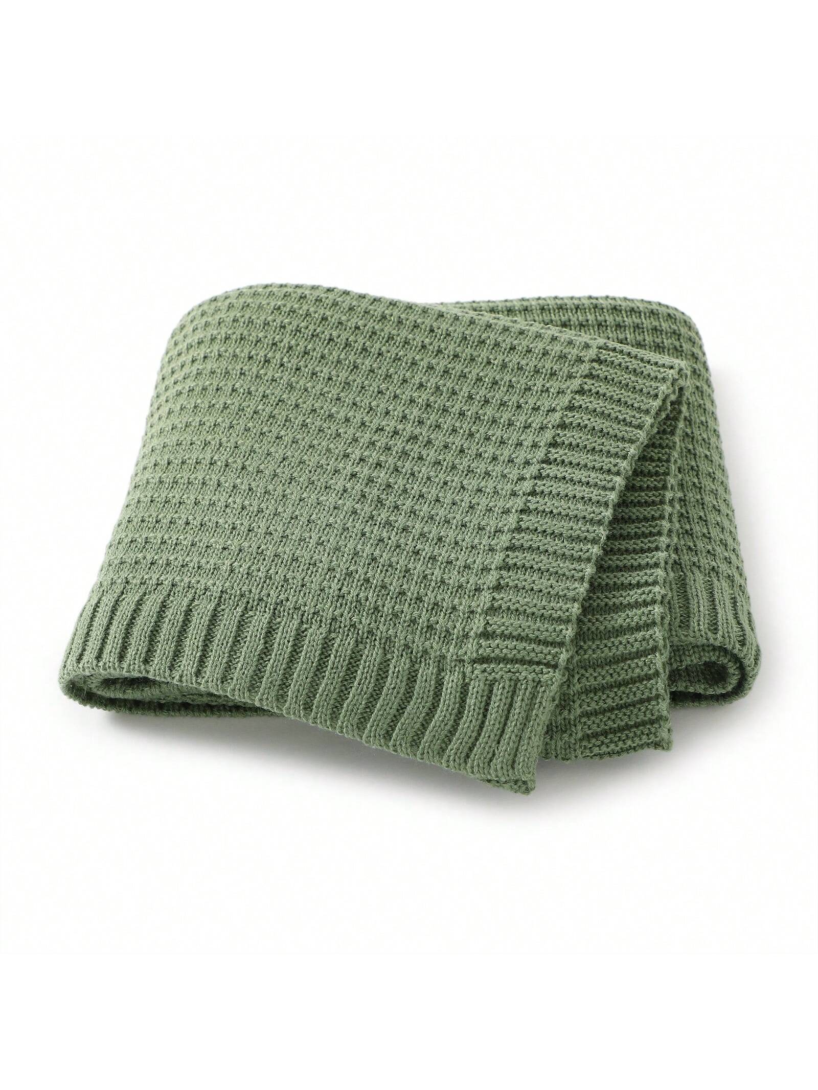 1pc Simple Knitted Baby Blanket, Multi-Season Car/Stroller Wrap Throw Love Valentine