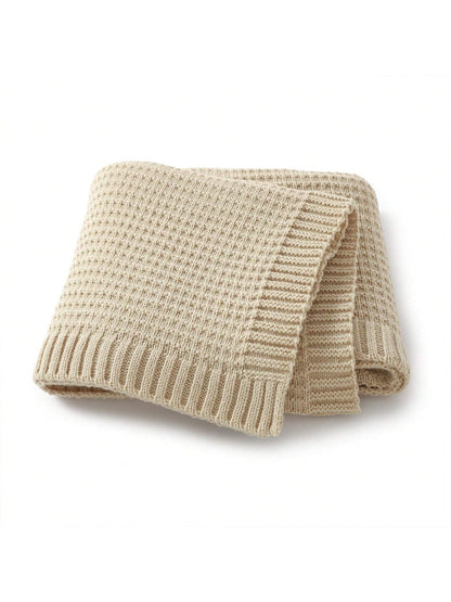 1pc Simple Knitted Baby Blanket, Multi-Season Car/Stroller Wrap Throw Love Valentine