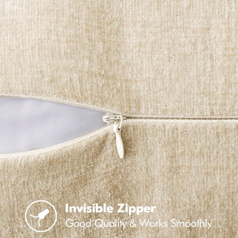 1pc Soft & Comfortable Beige Sherpa Pillow Cover With Sewn Edges, Suitable For Sofa And Bed, Spring/Summer