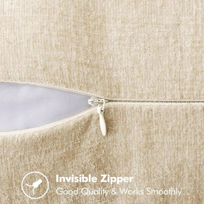 1pc Soft & Comfortable Beige Sherpa Pillow Cover With Sewn Edges, Suitable For Sofa And Bed, Spring/Summer