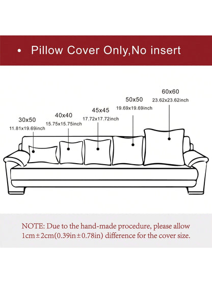 1pc Soft & Comfortable Beige Sherpa Pillow Cover With Sewn Edges, Suitable For Sofa And Bed, Spring/Summer
