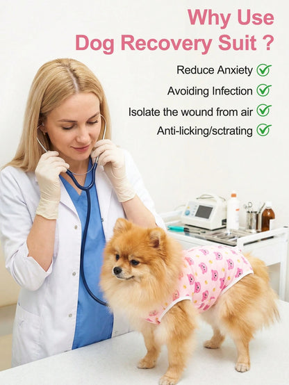 1pc Soft & Lightweight Dog Spay/Neuter Recovery Suit, Anti-Licking, Suitable For Female & Male Dogs After Surgery Or Weaning Period