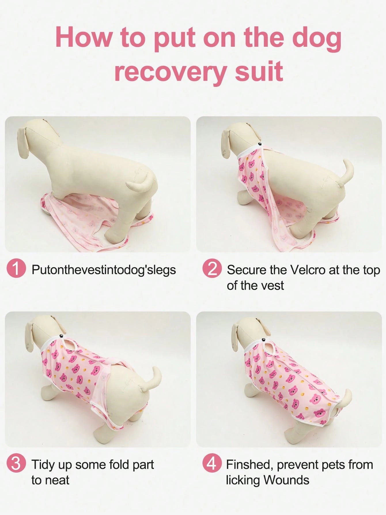 1pc Soft & Lightweight Dog Spay/Neuter Recovery Suit, Anti-Licking, Suitable For Female & Male Dogs After Surgery Or Weaning Period