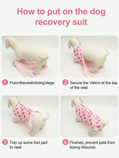 1pc Soft & Lightweight Dog Spay/Neuter Recovery Suit, Anti-Licking, Suitable For Female & Male Dogs After Surgery Or Weaning Period