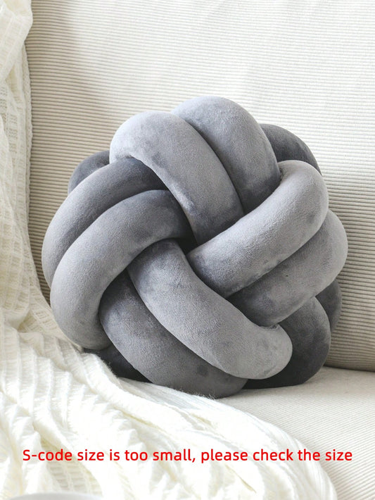 1pc Solid Color Versatile Eight-Faced Plush Ball Decorative Throw Pillow, Living Room, Sofa, Coffee Table, Bedroom Decor