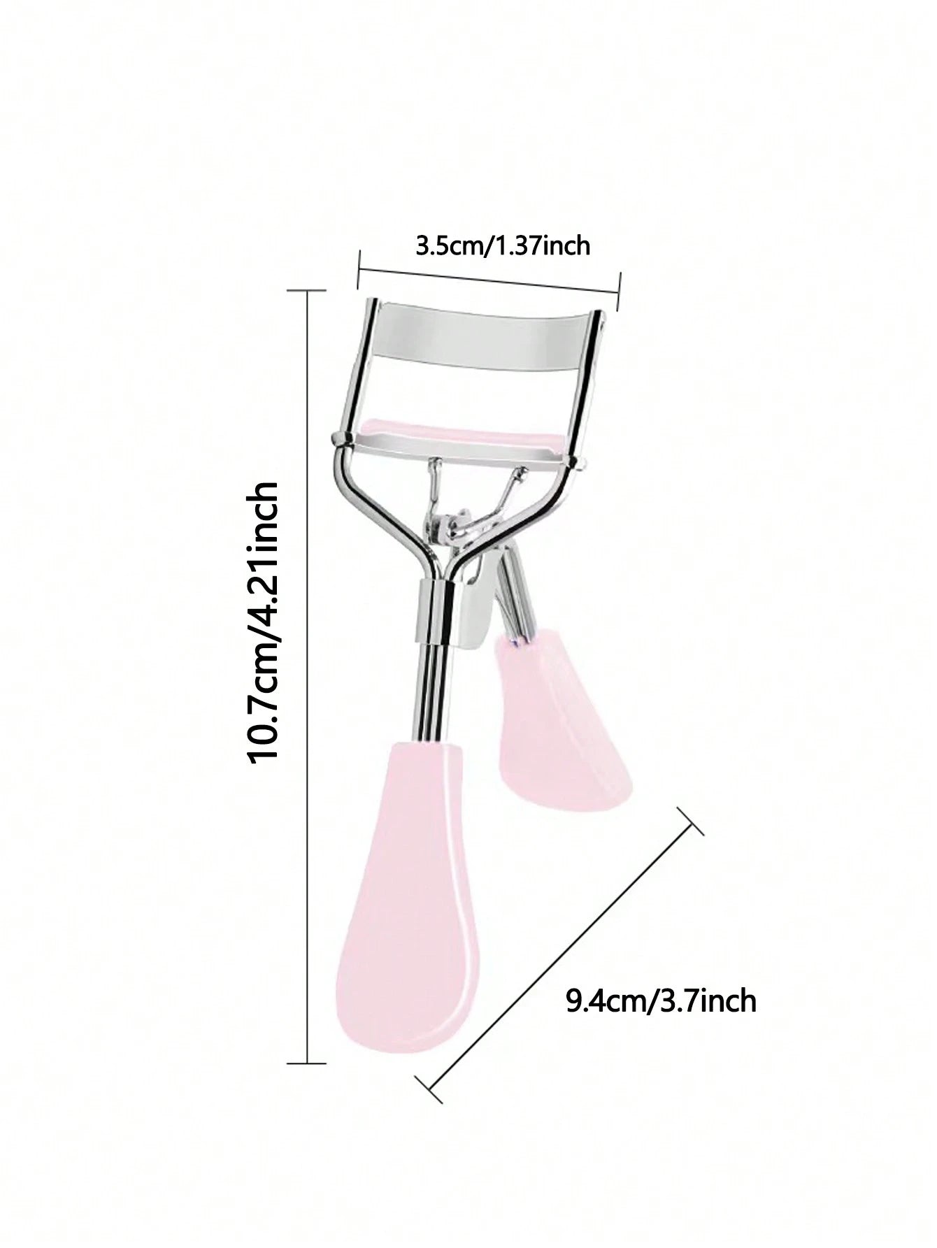 1pc Stainless Steel Eyelash Curler, Mascara Curling Tool, False Eyelash Assistor, Makeup Broad Curved Cosmetic Accessory, Soft Material, Long-Lasting, Comfortable And Easy To Use,Makeup,Cheap,Room Dec