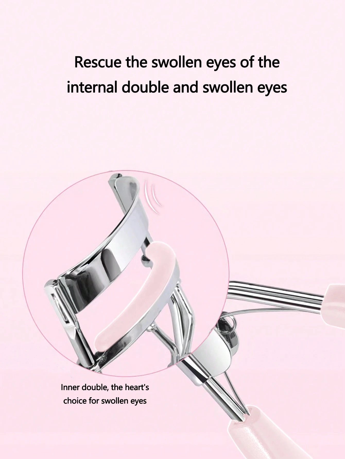 1pc Stainless Steel Eyelash Curler, Mascara Curling Tool, False Eyelash Assistor, Makeup Broad Curved Cosmetic Accessory, Soft Material, Long-Lasting, Comfortable And Easy To Use,Makeup,Cheap,Room Dec