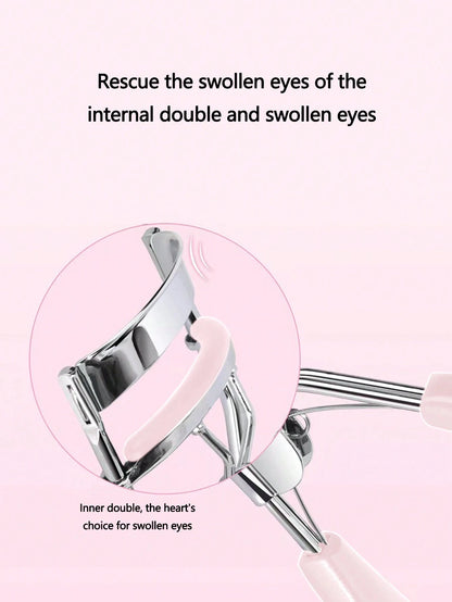 1pc Stainless Steel Eyelash Curler, Mascara Curling Tool, False Eyelash Assistor, Makeup Broad Curved Cosmetic Accessory, Soft Material, Long-Lasting, Comfortable And Easy To Use,Makeup,Cheap,Room Dec