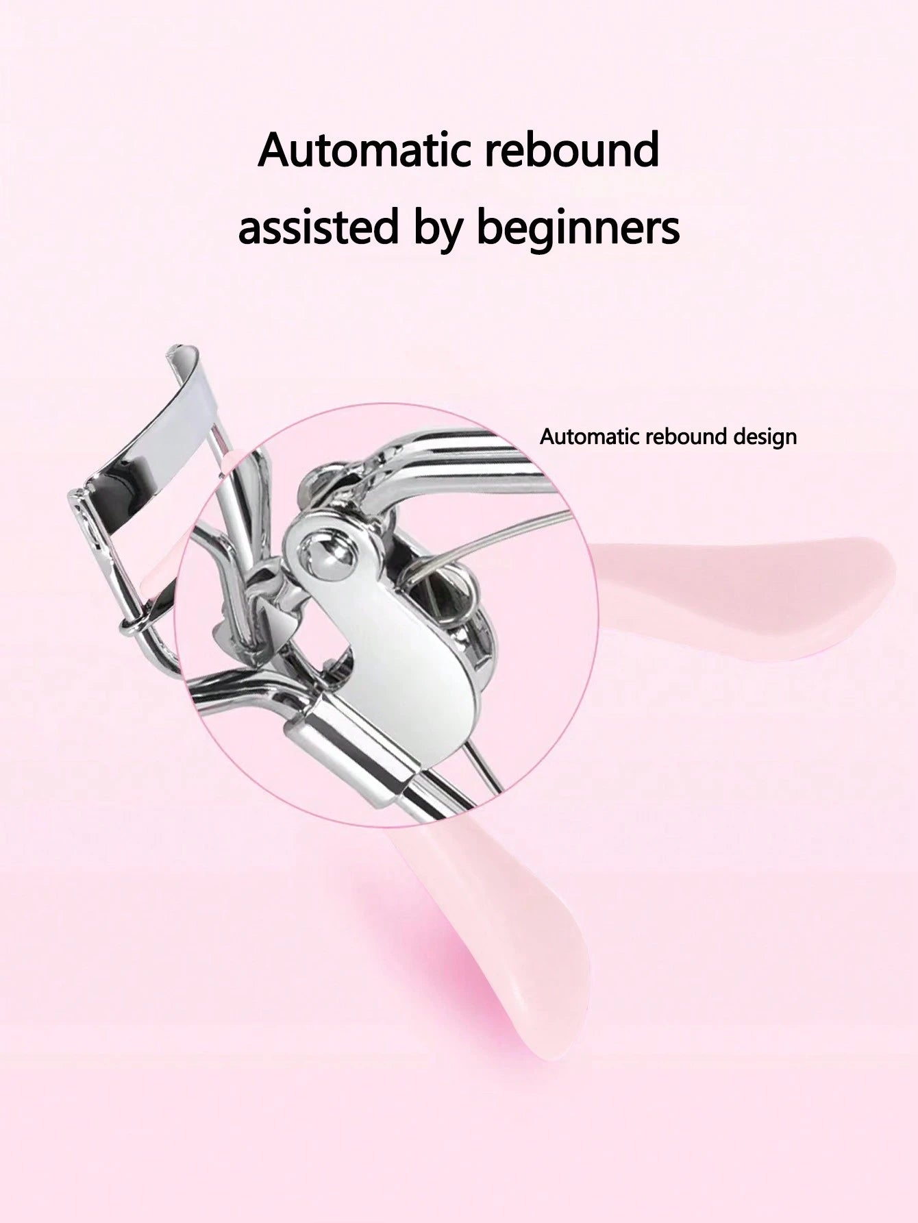 1pc Stainless Steel Eyelash Curler, Mascara Curling Tool, False Eyelash Assistor, Makeup Broad Curved Cosmetic Accessory, Soft Material, Long-Lasting, Comfortable And Easy To Use,Makeup,Cheap,Room Dec