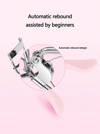 1pc Stainless Steel Eyelash Curler, Mascara Curling Tool, False Eyelash Assistor, Makeup Broad Curved Cosmetic Accessory, Soft Material, Long-Lasting, Comfortable And Easy To Use,Makeup,Cheap,Room Dec