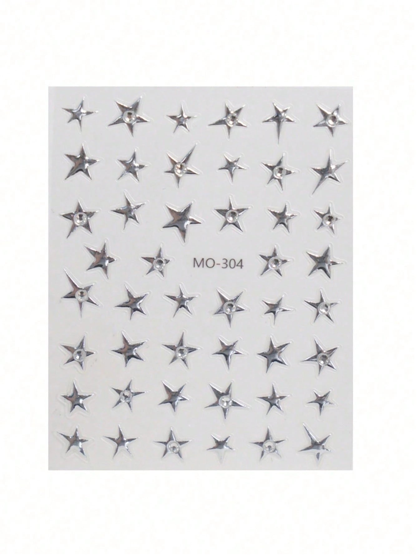1pc Star Sticker Face Jewelry, Metallic Silver Color With Rhinestone Five-Pointed Star Face Sticker, Suitable For Music Festival Makeup, Sparkling And Versatile For Y2K, Kpop, Carnival, Face Decoratio