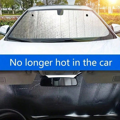 1pc Summer Car Comfort Shade- Front Windshield UV Protection, Heat Insulation And Light Blocking, Auto Accessories, Car Essential