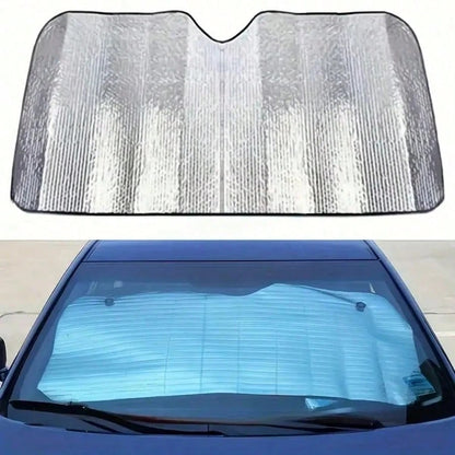 1pc Summer Car Comfort Shade- Front Windshield UV Protection, Heat Insulation And Light Blocking, Auto Accessories, Car Essential