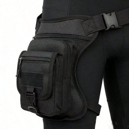 1pc Tactical Outdoor Multi-Function Sports Leg Bag, Men's Motorcycle Riding Thigh Bag, Portable Tactical Waist Bag, Adjustable Cross Leg Strap, Outdoor Cycling Hiking Wear-Resistant Backpack