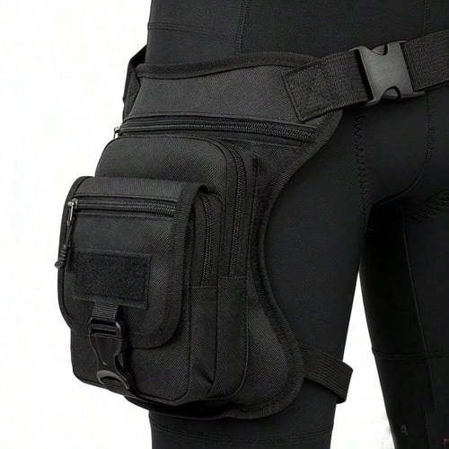 1pc Tactical Outdoor Multi-Function Sports Leg Bag, Men's Motorcycle Riding Thigh Bag, Portable Tactical Waist Bag, Adjustable Cross Leg Strap, Outdoor Cycling Hiking Wear-Resistant Backpack