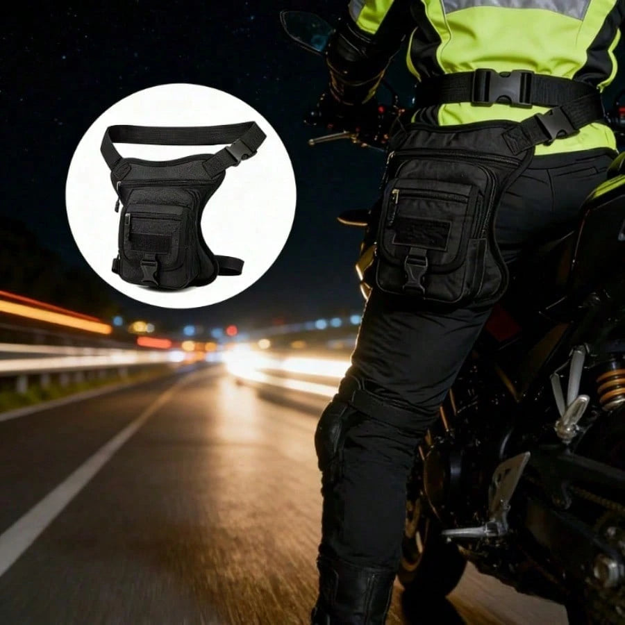 1pc Tactical Outdoor Multi-Function Sports Leg Bag, Men's Motorcycle Riding Thigh Bag, Portable Tactical Waist Bag, Adjustable Cross Leg Strap, Outdoor Cycling Hiking Wear-Resistant Backpack