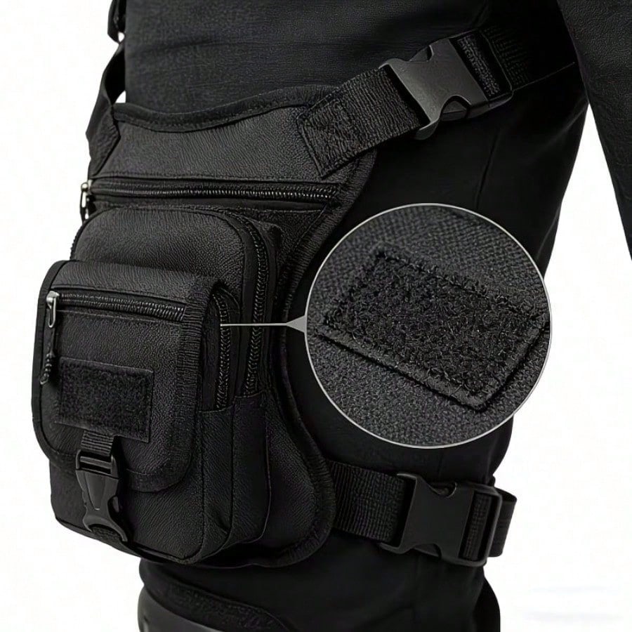 1pc Tactical Outdoor Multi-Function Sports Leg Bag, Men's Motorcycle Riding Thigh Bag, Portable Tactical Waist Bag, Adjustable Cross Leg Strap, Outdoor Cycling Hiking Wear-Resistant Backpack