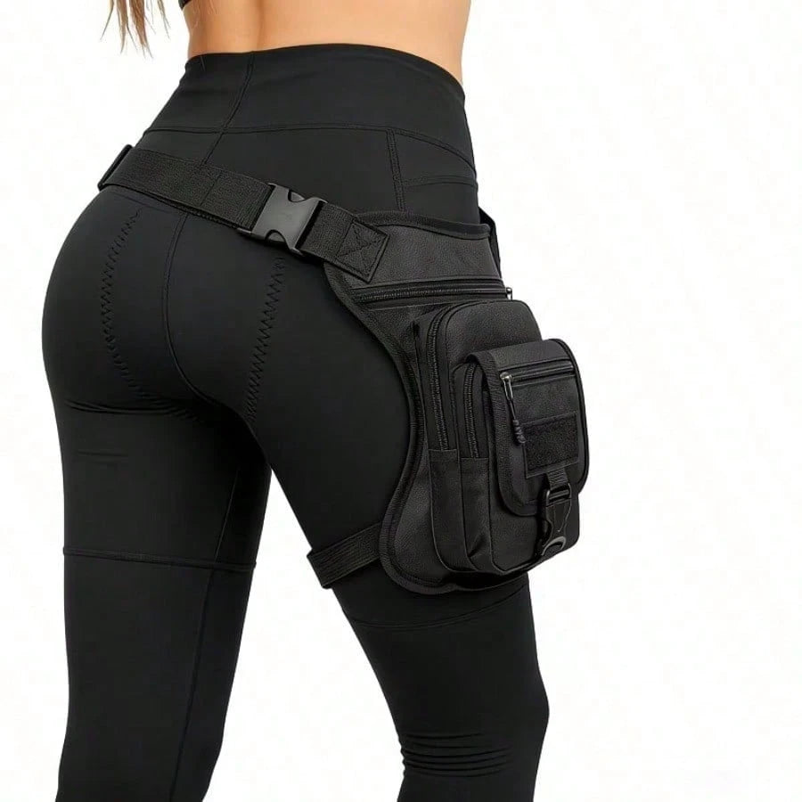 1pc Tactical Outdoor Multi-Function Sports Leg Bag, Men's Motorcycle Riding Thigh Bag, Portable Tactical Waist Bag, Adjustable Cross Leg Strap, Outdoor Cycling Hiking Wear-Resistant Backpack