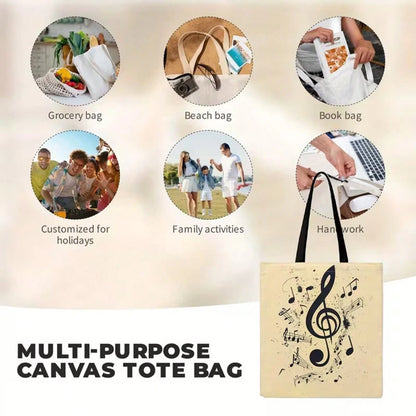 1pc[ Tomato Canvas Tote Bag] Cute Colorful Tomato Pattern Canvas Tote Bag Reusable Grocery Bag, Durable Polyester Canvas For Shopping, Beach, Commuting| Leak-Proof Stylish Summer Gift For Women
