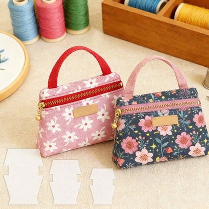 1pc Transparent PET Sewing Template For Handbag & Wallet Making- Pre-Folded Pattern With Straight Edge Guide- Suitable For Beginners And Experts, Simple Design, Durable Material, Essential DIY Bag M