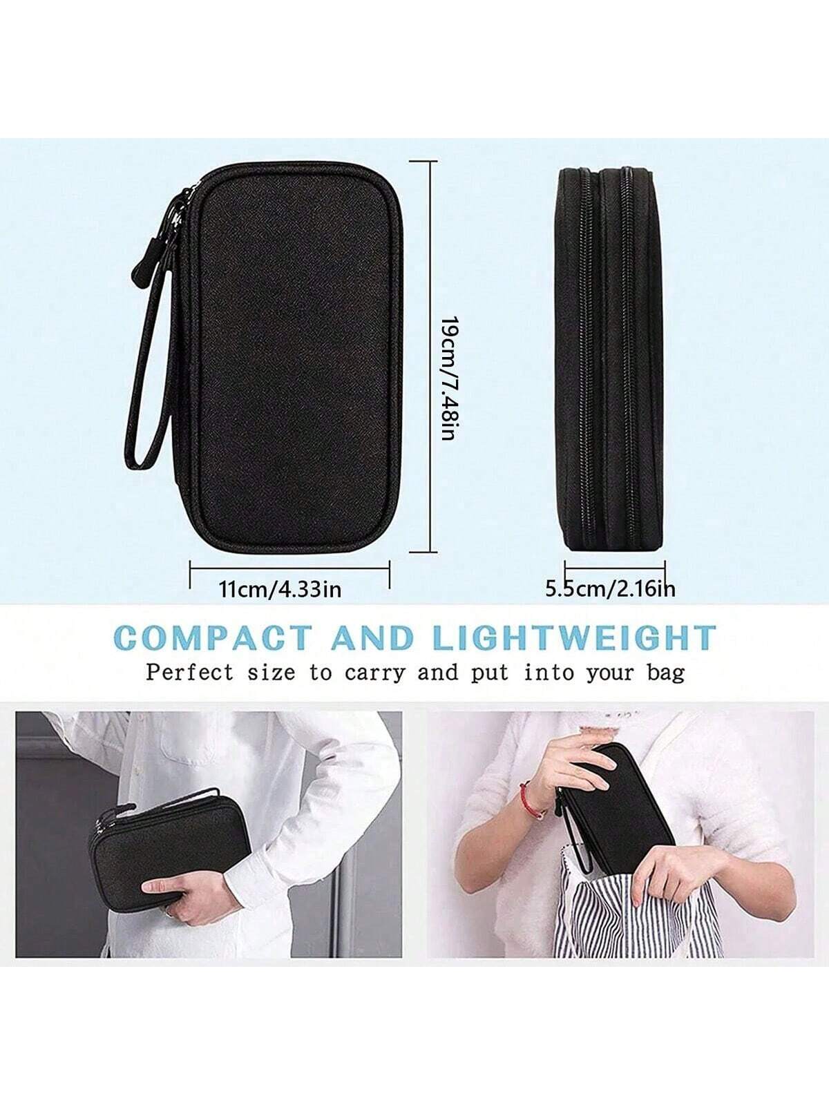 1PC Travel In Style With Our Waterproof Electronic Storage Bag, Hard Disks, Headphones, And More! For Fall Home Decor For Travel Storage Bag