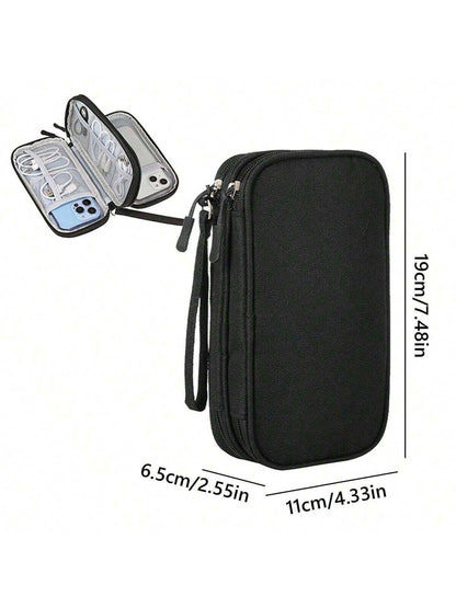1PC Travel In Style With Our Waterproof Electronic Storage Bag, Hard Disks, Headphones, And More! For Fall Home Decor For Travel Storage Bag