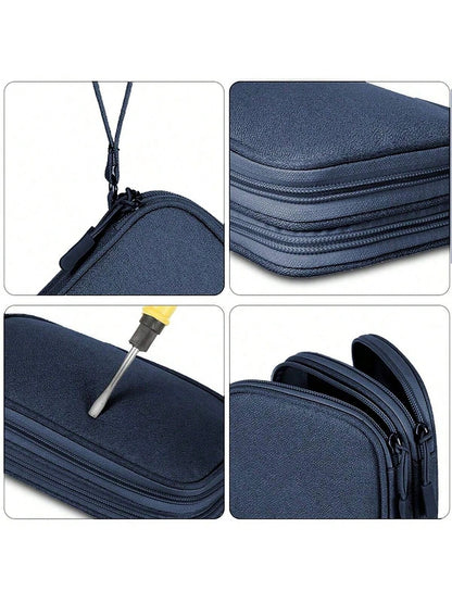 1PC Travel In Style With Our Waterproof Electronic Storage Bag, Hard Disks, Headphones, And More! For Fall Home Decor For Travel Storage Bag