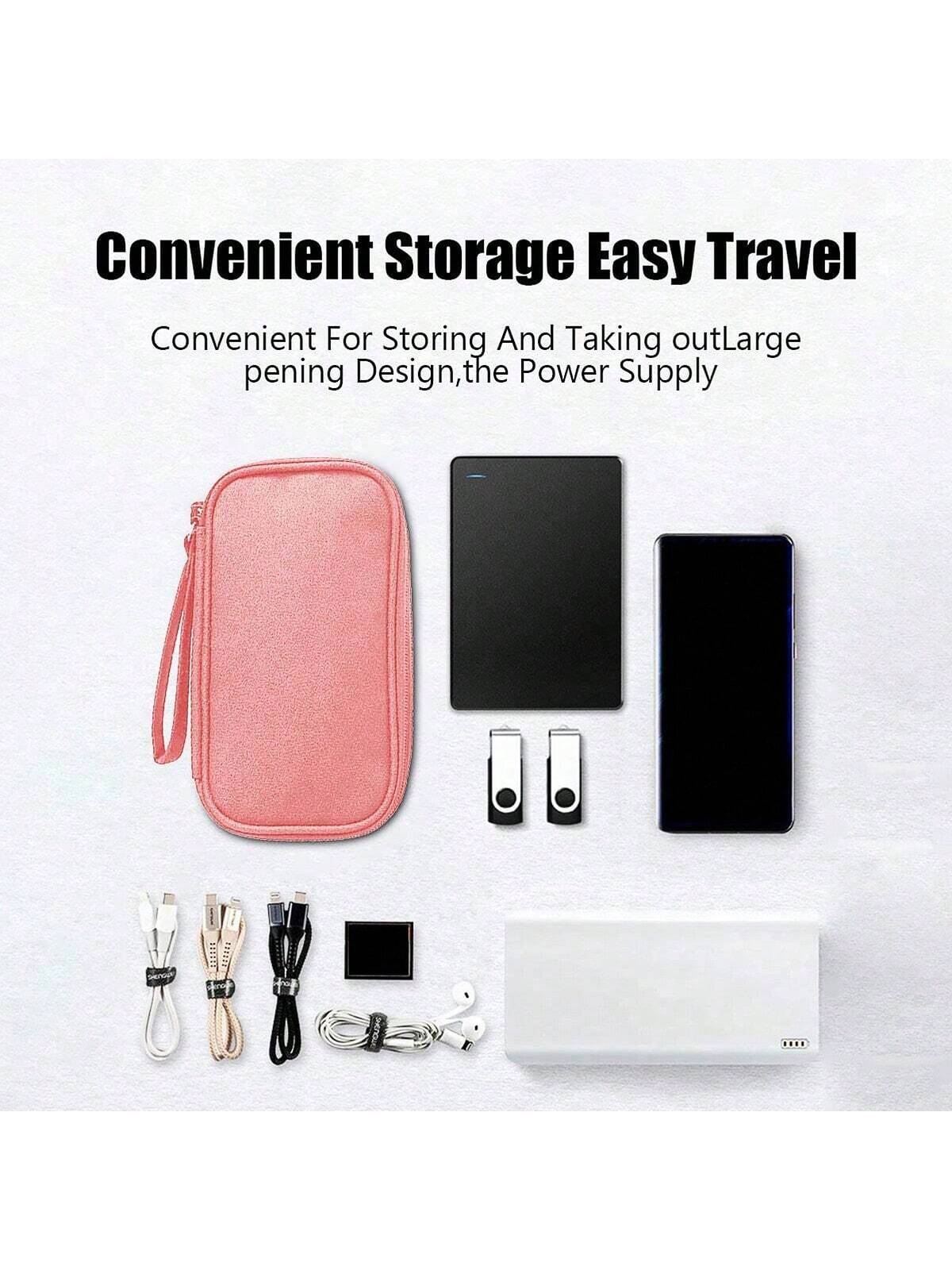 1PC Travel In Style With Our Waterproof Electronic Storage Bag, Hard Disks, Headphones, And More! For Fall Home Decor For Travel Storage Bag