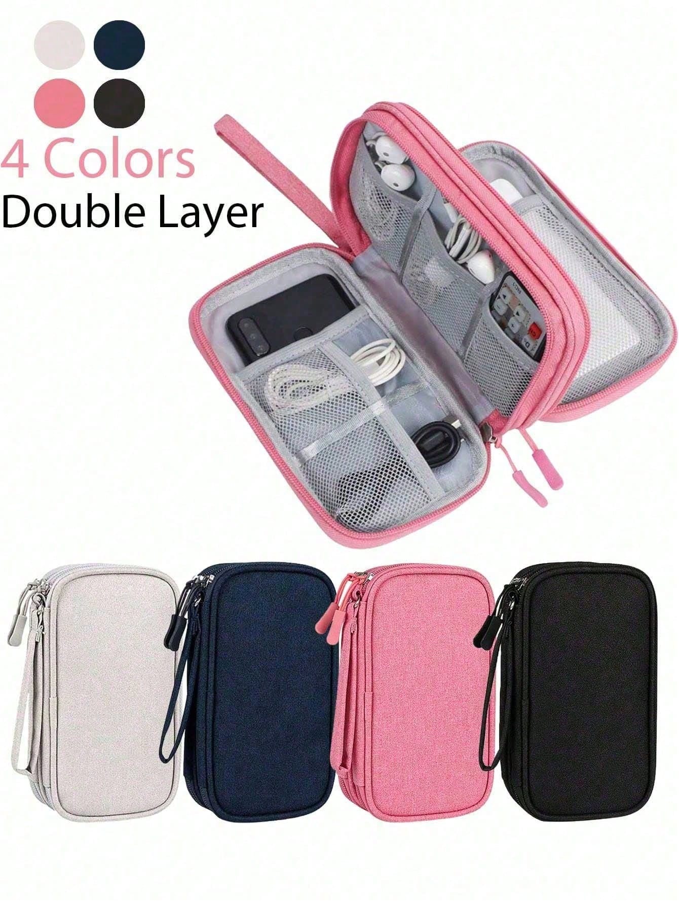 1PC Travel In Style With Our Waterproof Electronic Storage Bag, Hard Disks, Headphones, And More! For Fall Home Decor For Travel Storage Bag