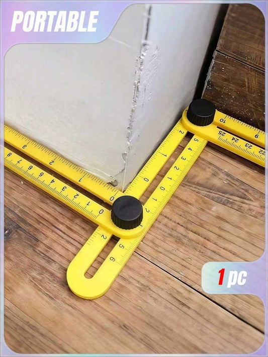 1pc Ultimate Multi Fold Ruler- Versatile Measuring Tool With Durable ABS Construction, Precision Four-Panel Design For Multi-Angle, Four-Sided & Corner Measurements, Compact Folding Option