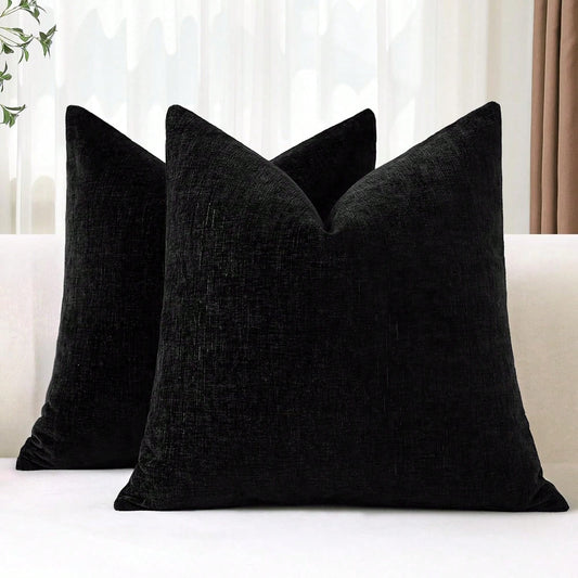 1pc Ultra Soft Chenille Pillowcase, Suitable For Living Room, Bedroom, Sofa Cushion