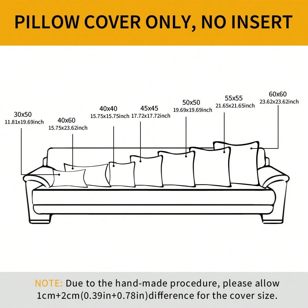 1pc Ultra Soft Chenille Pillowcase, Suitable For Living Room, Bedroom, Sofa Cushion