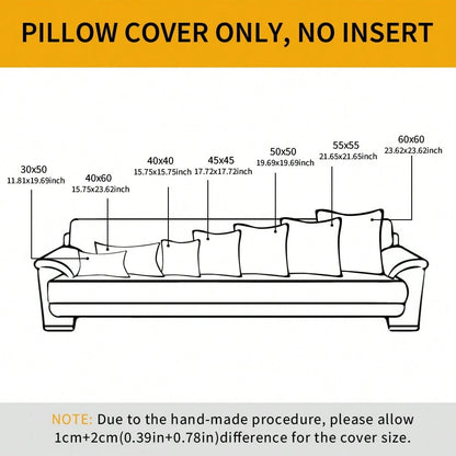1pc Ultra Soft Chenille Pillowcase, Suitable For Living Room, Bedroom, Sofa Cushion