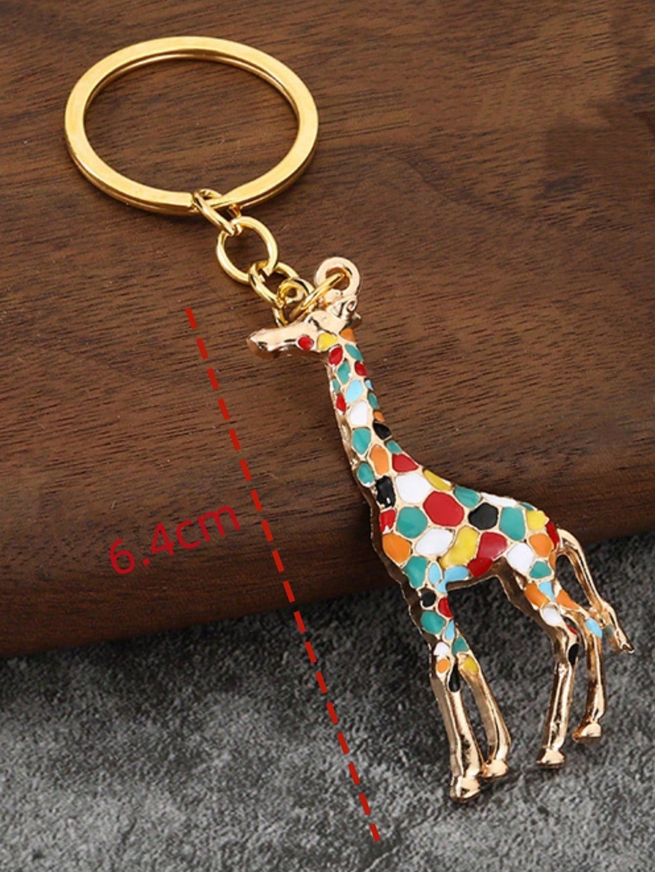 1pc Unisex Creative Colorful Giraffe Keychain Cute Versatile Retro Giraffe Couple Gift Bag Charm Deer Jewellery Shine Party Car Accessories For Woman Gifts For Women Gifts For Men