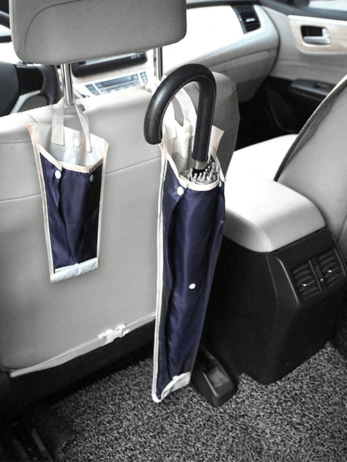 1pc Universal Fit Car Seat Back Umbrella Holder, Waterproof Polyamide Organizer With Oval Shape Storage Pouch For Neat Vehicle Interior, Convenient Access And Easy Installation, Perfect For Rainy Days