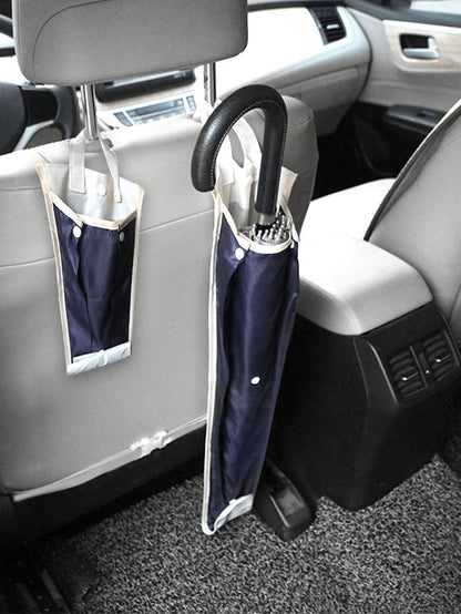 1pc Universal Fit Car Seat Back Umbrella Holder, Waterproof Polyamide Organizer With Oval Shape Storage Pouch For Neat Vehicle Interior, Convenient Access And Easy Installation, Perfect For Rainy Days