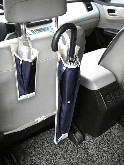 1pc Universal Fit Car Seat Back Umbrella Holder, Waterproof Polyamide Organizer With Oval Shape Storage Pouch For Neat Vehicle Interior, Convenient Access And Easy Installation, Perfect For Rainy Days
