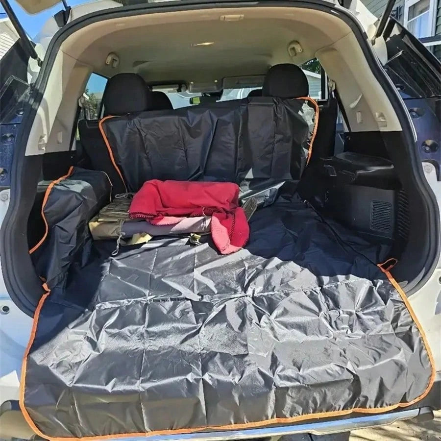 1pc Universal Fit Waterproof PVC Cargo Liner With Elastic Straps- Durable Car Trunk Protector Accessory For Vehicle Back Protection, Waterproof Trunk Seat Cover For Back Cargo Area Universal